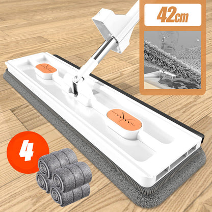 🧹 50% OFF + FREE BUCKET! 💦 2025 Ultra-Absorbent Flat Mop - Large 360° Swivel Head for Effortless Floor Cleaning, Limited Stock! 🏠🚀