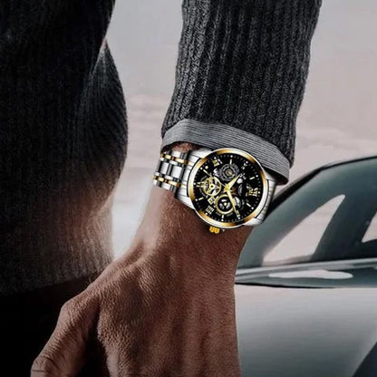 ⏳Time-Limited Special⏰Men's Waterproof Roman Skeleton Automatic Mechanical Watch