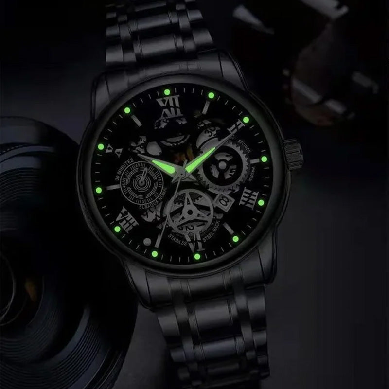 ⏳Time-Limited Special⏰Men's Waterproof Roman Skeleton Automatic Mechanical Watch