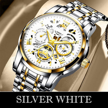 ⏳Time-Limited Special⏰Men's Waterproof Roman Skeleton Automatic Mechanical Watch